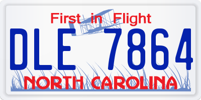 NC license plate DLE7864