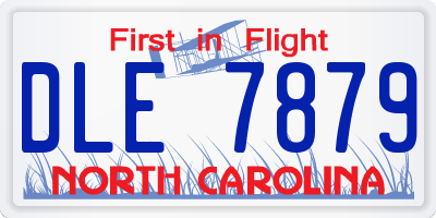 NC license plate DLE7879