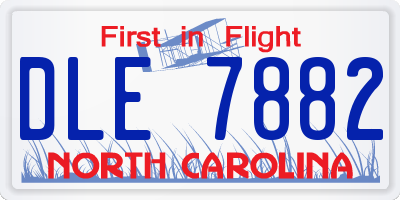 NC license plate DLE7882
