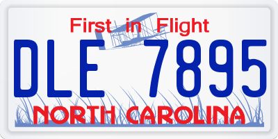 NC license plate DLE7895