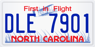 NC license plate DLE7901