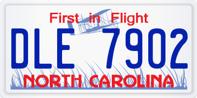 NC license plate DLE7902