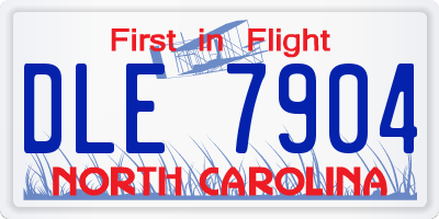 NC license plate DLE7904