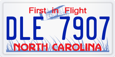 NC license plate DLE7907