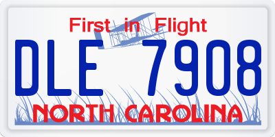 NC license plate DLE7908