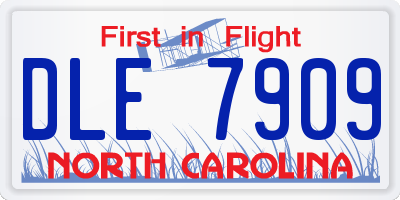 NC license plate DLE7909