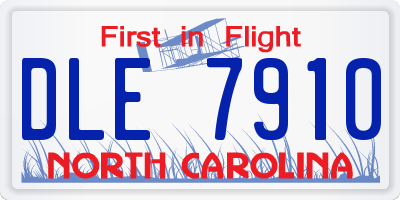 NC license plate DLE7910