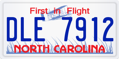 NC license plate DLE7912