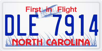 NC license plate DLE7914