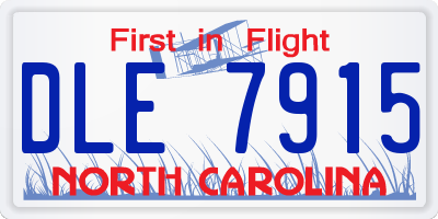 NC license plate DLE7915