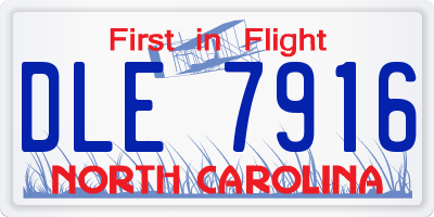 NC license plate DLE7916