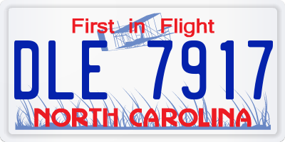 NC license plate DLE7917