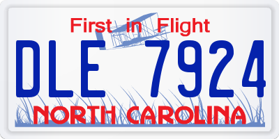 NC license plate DLE7924