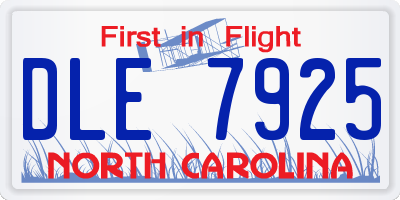 NC license plate DLE7925