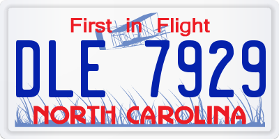 NC license plate DLE7929