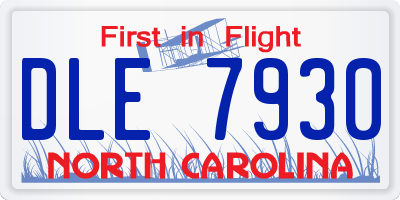 NC license plate DLE7930