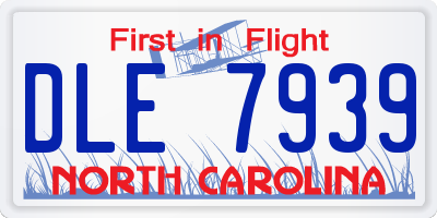 NC license plate DLE7939