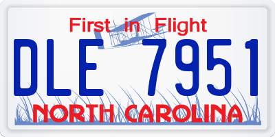 NC license plate DLE7951