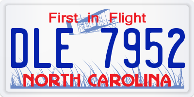 NC license plate DLE7952