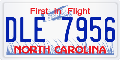 NC license plate DLE7956
