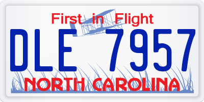NC license plate DLE7957