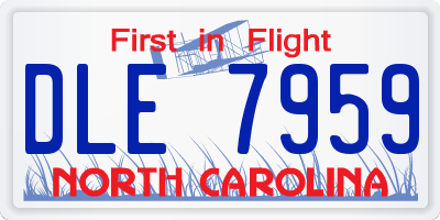 NC license plate DLE7959