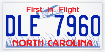NC license plate DLE7960