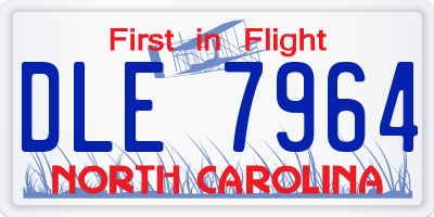 NC license plate DLE7964