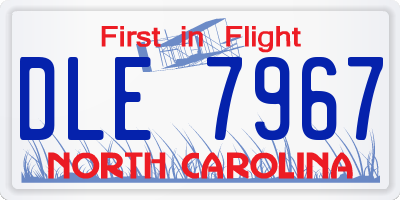 NC license plate DLE7967