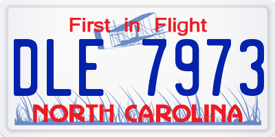 NC license plate DLE7973