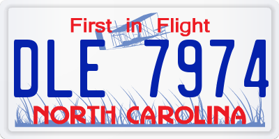 NC license plate DLE7974
