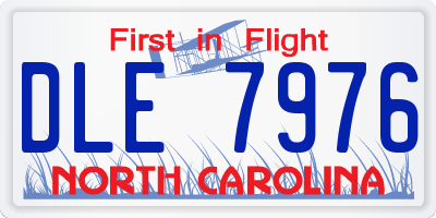 NC license plate DLE7976