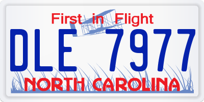 NC license plate DLE7977