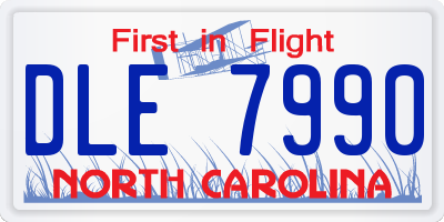 NC license plate DLE7990