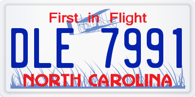 NC license plate DLE7991