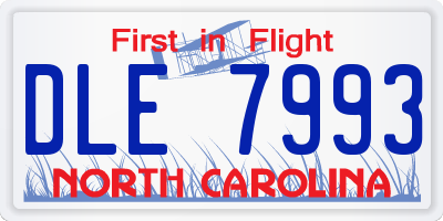 NC license plate DLE7993