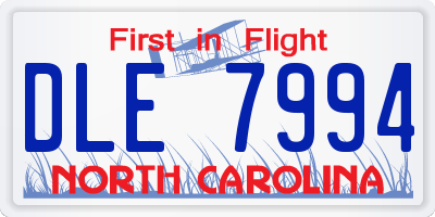 NC license plate DLE7994