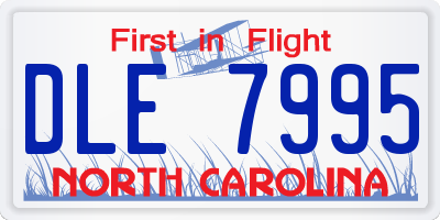 NC license plate DLE7995