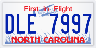 NC license plate DLE7997