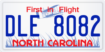 NC license plate DLE8082