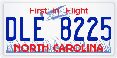 NC license plate DLE8225