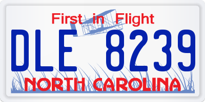 NC license plate DLE8239