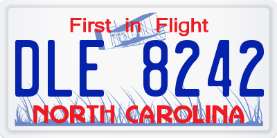NC license plate DLE8242