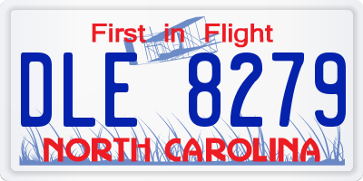 NC license plate DLE8279