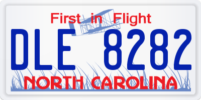NC license plate DLE8282