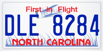 NC license plate DLE8284