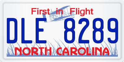 NC license plate DLE8289