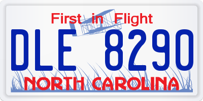 NC license plate DLE8290