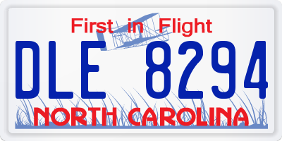 NC license plate DLE8294