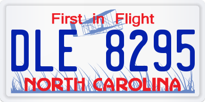 NC license plate DLE8295